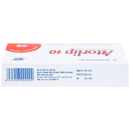 Thuốc Atorlip 10mg DHG điều trị tăng cholesterol toàn phần, tăng LDL-cholesterol (3 vỉ x 10 viên)