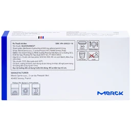 Thuốc Glucovance 500mg/2.5 mg Merck điều trị tiểu đường típ 2 (2 vỉ x 15 viên)