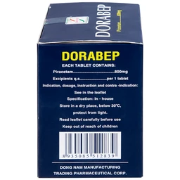 Thuốc Dorabep 800mg Đông Nam điều trị triệu chứng chóng mặt (10 vỉ x 10 viên)