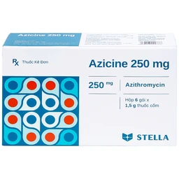 Thuốc cốm Azicine 250mg Stella điều trị nhiễm khuẩn (6 gói x 1g)