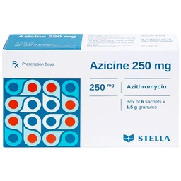 Thuốc cốm Azicine 250mg Stella điều trị nhiễm khuẩn (6 gói x 1g)
