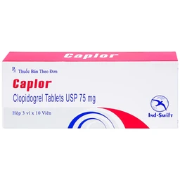 Thuốc Caplor 75mg INd-Swift giảm huyết khối tắc mạch (3 vỉ x 10 viên)