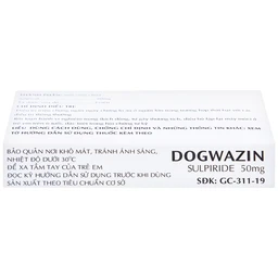 Thuốc Dogwazin Thành Nam điều trị các triệu chứng lo âu, rối loạn hành vi nặng (3 vỉ x 10 viên)