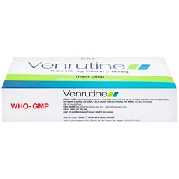 Thuốc Venrutine 500mg/100mg BRV điều trị bệnh trĩ, các chứng xuất huyết dưới da (3 vỉ x 10 viên)