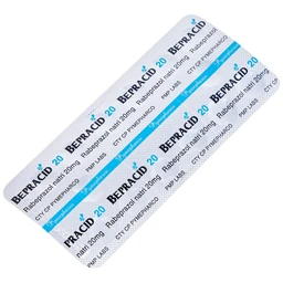 Thuốc Bepracid 20mg Pymepharco điều trị trào ngược dạ dày – thực quản, loét dạ dày - tá tràng (1 vỉ x 14 viên)