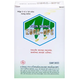 Viên xông Euca-OPC điều trị cảm mạo, cảm cúm, sát trùng mũi họng (2 vỉ x 10 viên)