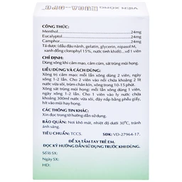 Viên xông Euca-OPC điều trị cảm mạo, cảm cúm, sát trùng mũi họng (2 vỉ x 10 viên)