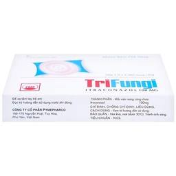 Thuốc Trifungi Pymepharco điều trị nhiễm nấm Candida ở miệng - họng (1 vỉ x 4 viên)