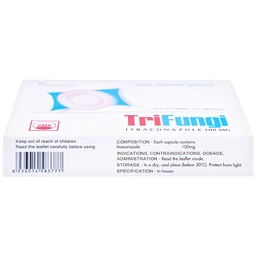 Thuốc Trifungi Pymepharco điều trị nhiễm nấm Candida ở miệng - họng (1 vỉ x 4 viên)