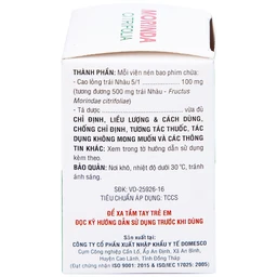 Thuốc Morinda Citrifolia Domesco điều trị đau nhức, sưng khớp, tăng huyết áp (50 viên) 