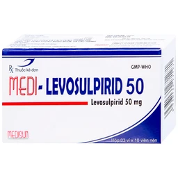 Viên nén Medi-Levosulpirid 50 Medisun điều trị tâm thần phân liệt, rối loạn tiêu hóa (3 vỉ x 10 viên)