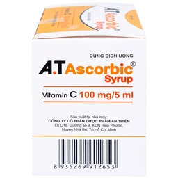 Siro A.T Ascorbic An Thiên bổ sung vitamin C, phòng và điều trị bệnh scorbut (30 ống x 10ml)