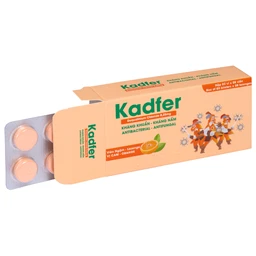 Viên ngậm Kadfer 0.25 Enlie điều trị viêm họng, đau vùng họng, viêm amidan, viêm lưỡi hay viêm miệng hoặc loét áp tơ hay tưa miệng ( 3 vỉ x 8 viên)