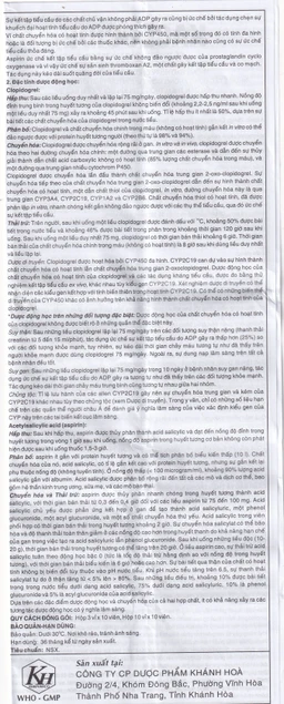 Thuốc Kaclocide Khapharco ngừa hình thành cục máu đông (10 vỉ 10 viên)
