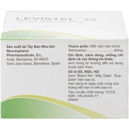 Thuốc Levistel 40mg Neuraxpharm Điều trị tăng huyết áp vô căn (8 vỉ x 7 viên) 4