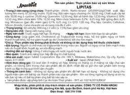 Viên uống giúp giảm mỡ, cholesterol và triglyceride trong máu Lipitas Jpanwell (60 viên)