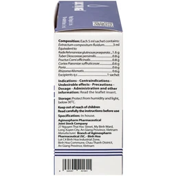 Lục vị agi Điều trị biếng ăn, ra mồ hôi trộm ở trẻ, di mộng tinh miệng lưỡi lở loét ở người lớn (Hộp 30 gói)