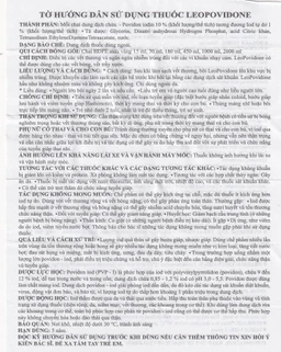 Dung dịch LeoPovidone 10% điều trị các vết thương và ngăn ngừa nhiễm khuẩn (15ml) 