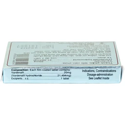 Thuốc Levina 20mg Cophavina điều trị rối loạn chức năng cương dương (1 vỉ x 4 viên)