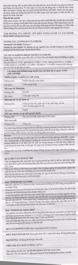 Thuốc M CORT cream Agio điều trị các biểu hiện viêm và ngứa của bệnh vẩy nến, viêm da dị ứng (15g)