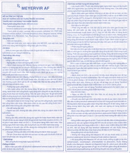 Thuốc Meyervir AF 25mg Meyer-BPC điều trị viêm gan siêu vi B mạn tính (3 vỉ x 10 viên)