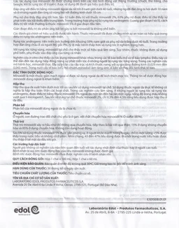 Thuốc Minox 50mg EDOL điều trị tại chỗ hói đầu và rụng tóc androgenic ở cả nam và nữ 60ml