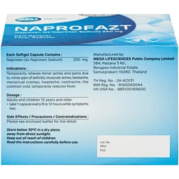 Thuốc Naprofazt 250mg Chống viêm không steroid (5 vỉ x 10 viên)