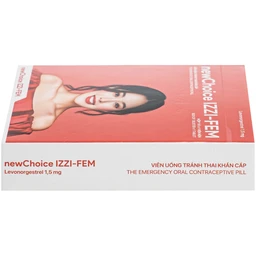 Viên uống tránh thai khẩn cấp New Choice Izzi-Fem 1.5mg Nam Hà tránh thụ thai trong vòng 72 giờ (1 vỉ x 1 viên)