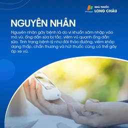 Nguyên nhân áp xe vú do vi khuẩn xâm nhập, tắc ống dẫn sữa, viêm vú hoặc bệnh nền