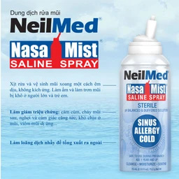 Xịt mũi Neilmed Nasamist Saline Spray 75ml giúp vệ sinh mũi xoang, làm ẩm và làm trơn mũi khô