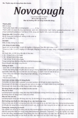 Dung dịch uống Novocough 6mg/ml CPC1HN điều trị triệu chứng ho (20 ống x 5ml)