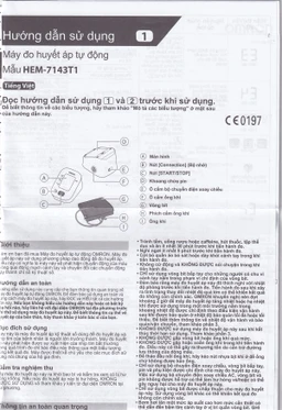 Máy đo huyết áp bắp tay Omron HEM 7143T1 hỗ trợ đo huyết áp, nhịp tim