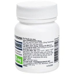 Thuốc Pms-Topiramate 25mg Pharmascience điều trị động kinh cục bộ, dự phòng đau nửa đầu (6 vỉ x 10 viên)