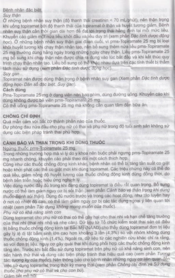 Thuốc Pms-Topiramate 25mg Pharmascience điều trị động kinh cục bộ, dự phòng đau nửa đầu (6 vỉ x 10 viên)