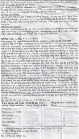 Thuốc Pms-Topiramate 25mg Pharmascience điều trị động kinh cục bộ, dự phòng đau nửa đầu (6 vỉ x 10 viên)