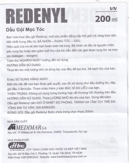 Dầu gội Redenyl Medimar chống rụng, kích thích mọc tóc (200ml)