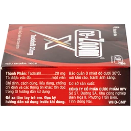 Thuốc Re-Zoom X 20mg OPV Điều trị rối loạn cương dương (2 vỉ x 2 viên)