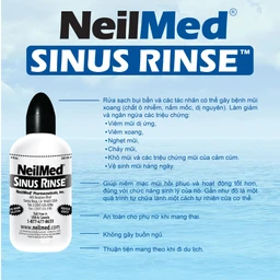Bộ rửa mũi Neilmed Sinus Rinse (1 bình + 60 gói) làm sạch và ngăn ngừa viêm xoang, viêm mũi dị ứng