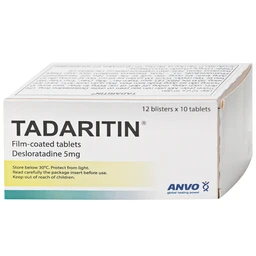 Thuốc Tadaritin 5mg Anvo Giảm viêm mũi dị ứng, mày đay (12 vỉ x 10 viên) 2