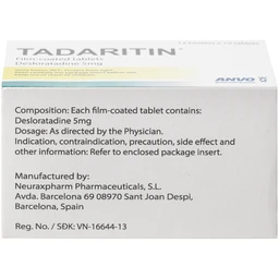 Thuốc Tadaritin 5mg Anvo Giảm viêm mũi dị ứng, mày đay (12 vỉ x 10 viên) 4