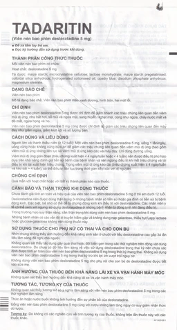Thuốc Tadaritin 5mg Anvo Giảm viêm mũi dị ứng, mày đay (12 vỉ x 10 viên) 7