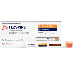 Dung dịch bút tiêm Tezspire 210mg Astrazeneca được chỉ định điều trị duy trì cho người lớn và trẻ vị thành niên từ 12 tuổi trở lên bị hen nặng (1.91ml)