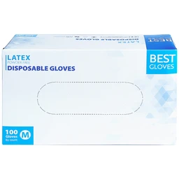 Găng tay y tế không bột, phủ Latex size M (100 cái) Powder Free Disposable 