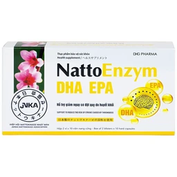 Viên uống NattoEnzym DHA EPA DHG Pharma hỗ trợ giảm nguy cơ đột quỵ do huyết khối (2 vỉ x 10 viên)