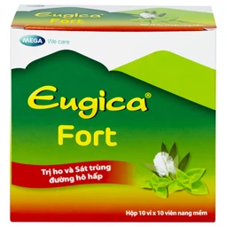 Thuốc Eugica Fort DHG điều trị các chứng ho, đau họng, sổ mũi, cảm cúm (10 vỉ x 10 viên)