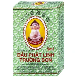 Dầu gió Phật Linh Trường Sơn 5ml giúp giảm đau nhức, sổ mũi, chóng mặt, say tàu xe