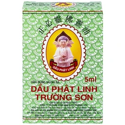 Dầu gió Phật Linh Trường Sơn 5ml giúp giảm đau nhức, sổ mũi, chóng mặt, say tàu xe