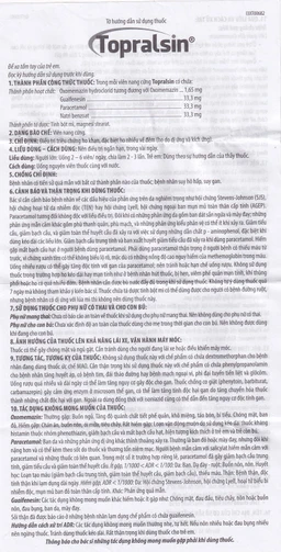 Thuốc Topralsin Benovas điều trị triệu chứng ho khan, ho do dị ứng và kích ứng (24 viên)
