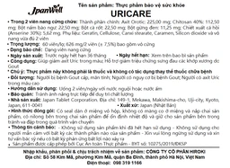 Viên uống Uricare Jpanwell giúp giảm axit uric trong máu (60 viên)