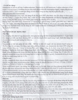 Thuốc Uroka 0.5mg Điều trị và ngăn tiến triển bệnh tăng sản lành tính tuyến tiền liệt(3 vỉ x 10 viên)